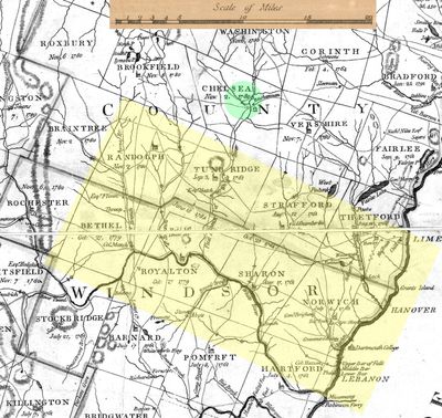 Tunbridge and Chelsea map