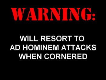 ad hominem warning sign