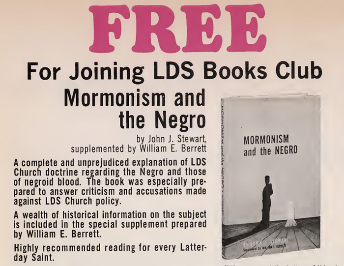 Mormonism and the Negro - book advertisement