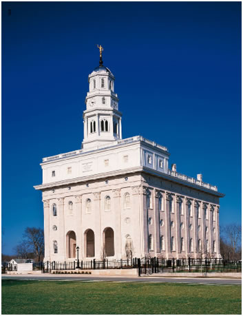 El moderno templo de Nauvoo